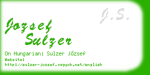 jozsef sulzer business card